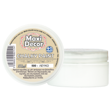 Χρώμα Κιμωλίας 100ml Maxi Decor Chalky 500 Λευκό_CH500100